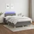 Vidaxl Box spring postelja z vzmetnico LED temno siva 120x200 cm blago
