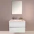 HANAH HOME Kupatilski ormarić sa umivaonikom i ogledalom (2 komada) Simple 80 White