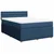 Vidaxl Box spring postelja z vzmetnico modra 140x190 cm blago