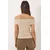 Bianco Lucci Ženska bluza na kratake rukave 60284012, Brod izrez, Siva