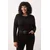Trendyol Curve Ženska bluza Tbbaw26Af00026, Crna