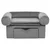 Sofa za pse s ladicom siva 75 x 50 x 38 cm plišana