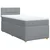 Vidaxl Box spring postelja z vzmetnico svetlo siva 90x200 cm blago