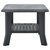 Den Klubska mizica antracitna 90x60x46 cm plastika