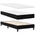 Krevet s opruga kutije s uzglavljem Crna 200 x 80 cm Baršun