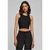 Womens Cropped Rib Top Black