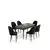 HANAH HOME Rasklopivi trpezarijski sto i stolice (7 delova) Enya Baroque Black