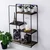 Hanah Home Lotus 1 Zidna polica, Braon-crna