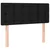 Greatstore Box spring postelja z vzmetnico LED črna 90x200 cm blago