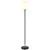 Globo 15977S - Podna lampa ROWENA 1xE27/60W/230V crna/bela