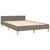 Vidaxl Posteljni okvir brez vzmetnice taupe 120x190 cm blago