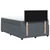Vidaxl Box spring postelja z vzmetnico temno siva 120x200 cm žamet