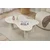 Hanah Home Klub sto Bloom, 110x40x70 cm, Krem