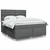 Vidaxl Box spring postelja z vzmetnico temno siva 180x200 cm blago