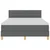 Vidaxl LED Box Spring Postelja Temno siva 160 x 200 cm blago