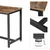 Songmics Barska miza, 120x60x90 cm, rjava
