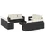 13-dijelni set vrtnih sofa s jastucima poliratan crni