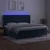 Greatstore Box spring postelja z vzmetnico LED temno modra 200x200cm žamet