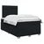 vidaXL Postelja boxspring z vzmetnico Črna 120 x 190 cm Blago