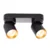 Spot lampa ANDY 2xGU10/8W/230V crna/zlatna