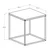 Hanah home Klub sto 50x52x50cm Crno-Mermer