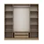 Hanah Home ormar sa reflektujućim staklom Nisa 20610, 180 cm, dore