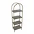 Hanah Home Idil polica za knjige 47 × 158 × 30 cm, antik / bronzano staklo
