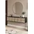 Hanah Home komoda Arex 120, 120 cm, antracit / travertin / srebrna