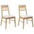 Trpezarijske stolice 2 pcs Prirodna 43 x 54 x 89 cm