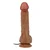 LyBaile Realističen vibrator s priseskom 26 cm - temno lep Bergrisi 10,2