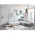 Atelier del Sofa Ugaona garnitura Loop 4 95x85x246cm Siva