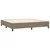 vidaXL Box spring postelja z vzmetnico LED taupe 200x200 cm blago, (20761110)