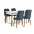 HANAH HOME Trpezarijski sto i stolice Santiago 1048 2 AB