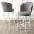 HANAH HOME Set 2 barske stolice Fora Grey White