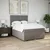 Vidaxl Box spring postelja z vzmetnico taupe 140x190 cm blago