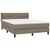 vidaXL Box spring postelja z vzmetnico taupe 140x200 cm blago