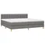 vidaXL Box spring postelja z vzmetnico LED temno siva 200x200 cm blago