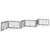 Vrata za pse s postoljem 6 pcs Siva sonoma 100 x 60 cm