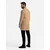 Ombre Structured fitted coat for men with high collar - light brown
