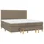 Vidaxl Box spring postelja z vzmetnico taupe 200x200 cm blago