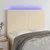 Vidaxl LED posteljno vzglavje krem 144x5x118/128 cm blago