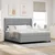 Vidaxl LED Box Spring Postelja Svetlo siva 180 x 200 cm blago