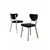 Hanah Home Set stolica Arfe, 101x76x26 cm, 4 komada, Crne