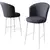 Hanah Home Set barskih stolica Fora, 4 komada, Antracit-beli