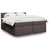 vidaXL vidaXL Box spring postelja z vzmetnico temno rjav 200x200 cm blago, (21308064)