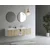 LOREA omarica z dvojnim umivalnikom 181x46x51,5cm (80+20+80cm), hrast alabama/bela mat - Rjava - 181x46x51,5 cm - Sapho - LOREA - 24 - MDF/laminat - 1810 - 460 - 515 - 14
