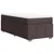 Vidaxl Box spring postelja z vzmetnico temno rjava 100x200 cm blago