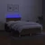 Vidaxl Box spring postelja z vzmetnico LED tem. rjava 120x190 cm blago