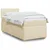 Vidaxl Box spring postelja z vzmetnico krem 90x190 cm blago