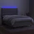 Vidaxl Box spring postelja z vzmetnico LED sv. siva 140x200 cm blago